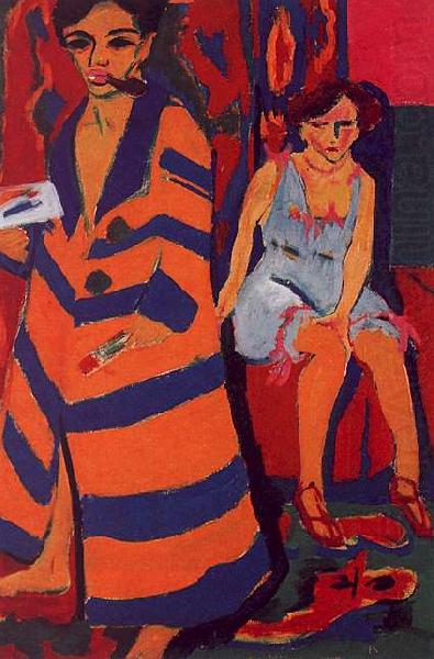 Ernst Ludwig Kirchner Self Portrait with Model china oil painting image